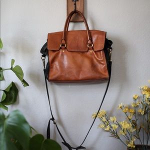 Madewell genuine leather purse brown and black